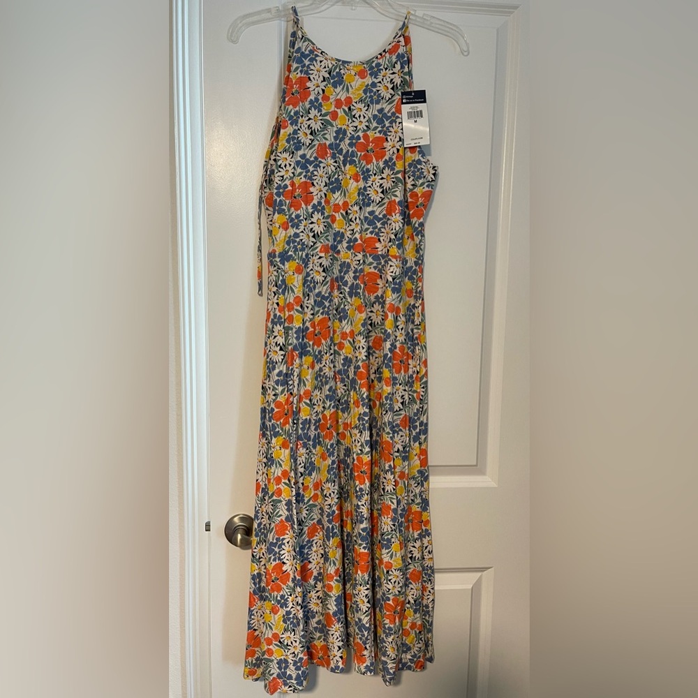 NWT Chaps sleeveless midi floral dress,  size medium